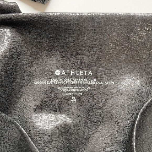 Athleta Salutation Stash Shine Tight Size XL - Picture 4 of 12